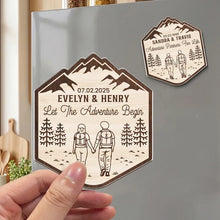Load image into Gallery viewer, Personalized Acrylic Magnet Adventure Partners Gift for Couples
