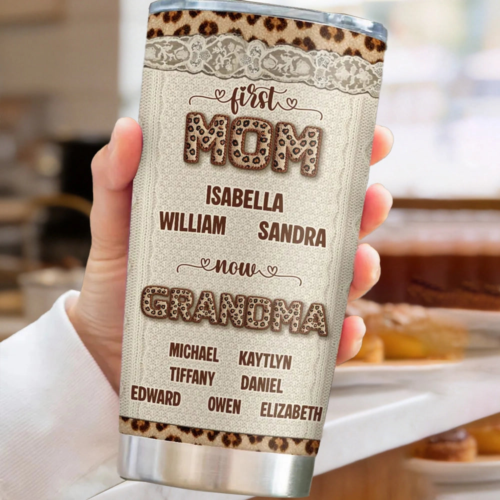 Personalized Grandma Tumbler for Mom - Custom Names Gift Cup MagicInPrints