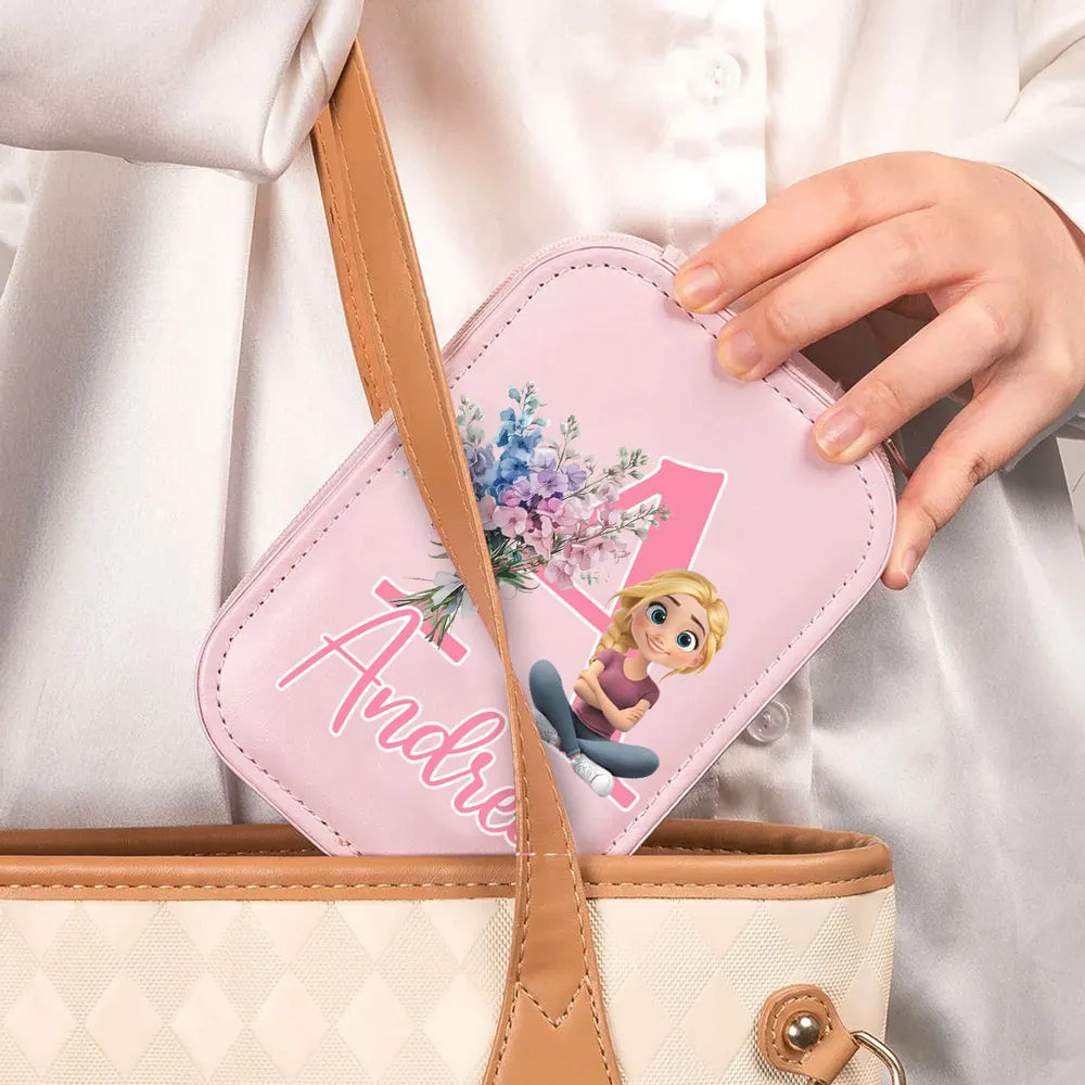 Personalized Makeup Bag for Girls with Cartoon Design - Gift for Her Beauty Tools MagicInPrints