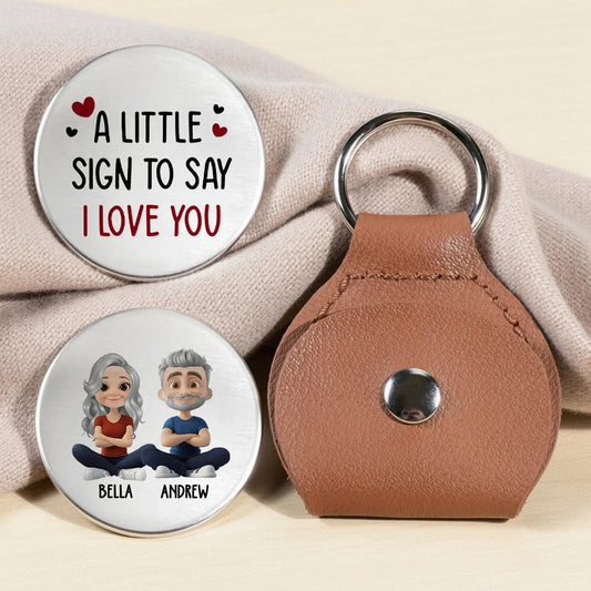 Personalized Couple Keychain with Love Message - Romantic Gift for Anniversary Keychain MagicInPrints