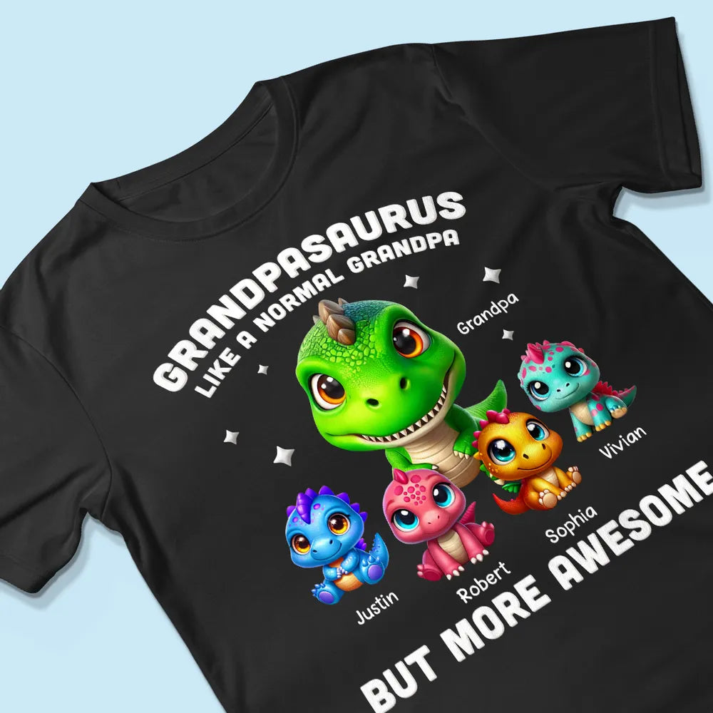 Personalized Grandpa Dinosaur T-Shirt for Family - Fun Gift Cloth MagicInPrints