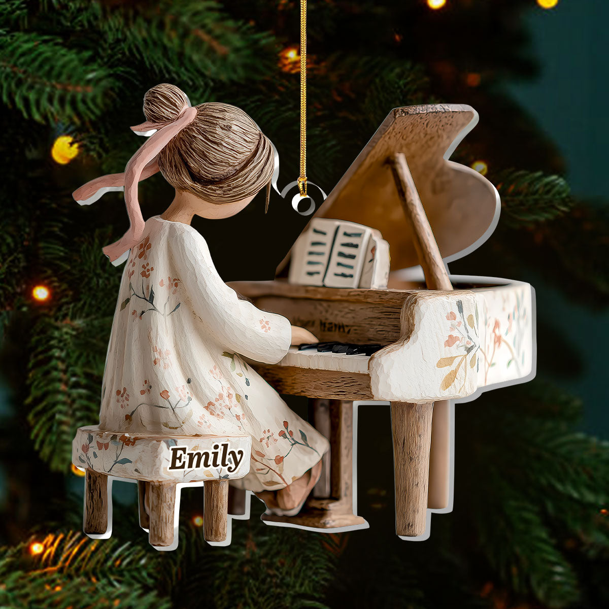 Personalized Piano Player Ornament for Kids - Christmas Decoration Ornament MagicInPrints