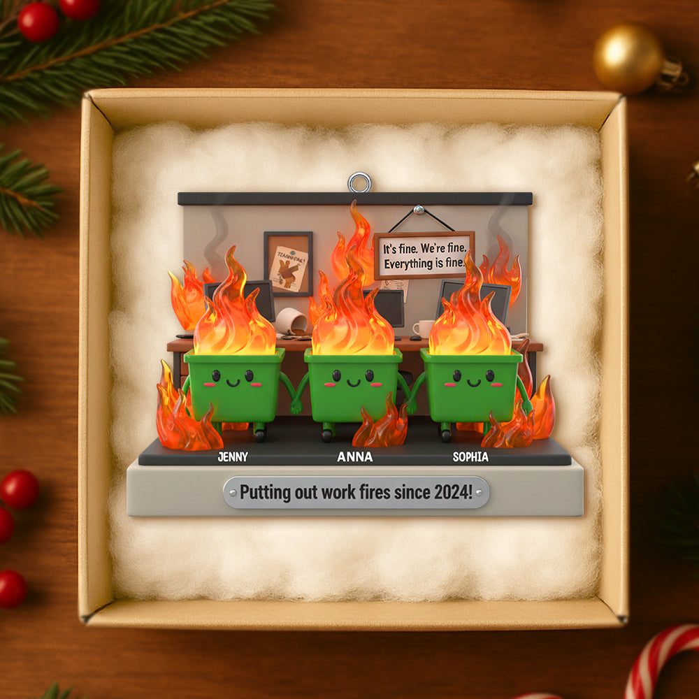 Putting out Work Fires Since 2024! - Personalized Christmas Ornament for Coworkers Ornament MagicInPrints
