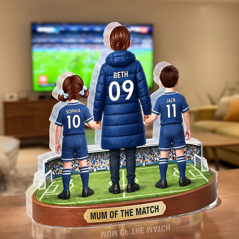 Personalized Soccer Family Figurine for Mom - Unique Mother's Day Gift Plaque MagicInPrints