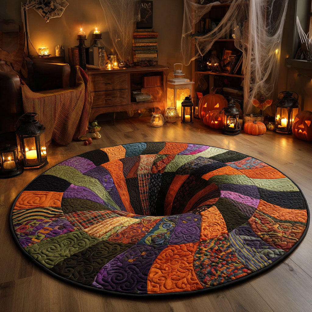 Embrace the Magic – Personalized Quilted Round Mat – Gift for Witch Lovers Quilted Round Mat MagicInPrints