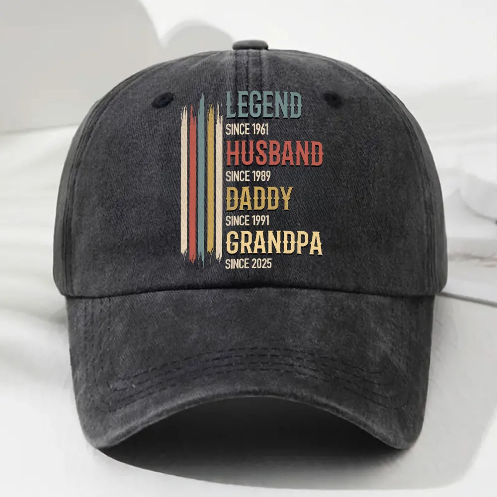 Personalized Dad Cap for Men - Legend Husband Daddy Grandpa Gift Hat MagicInPrints