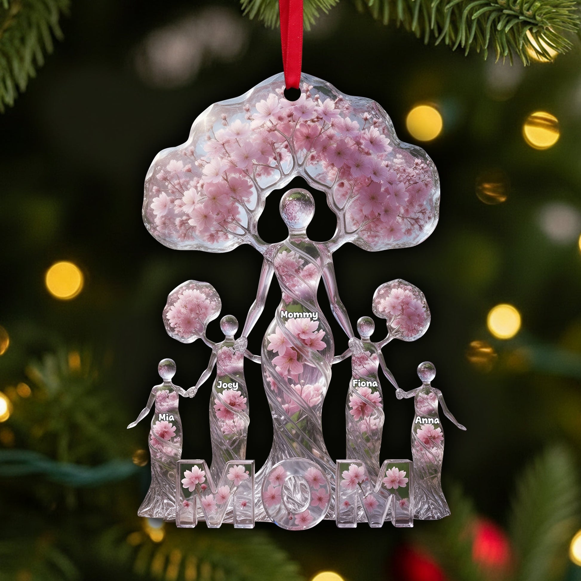 Gracefully Elegant Mom Tree Of Life Ornament, Personalized Gifts For Mom Ornament MagicInPrints