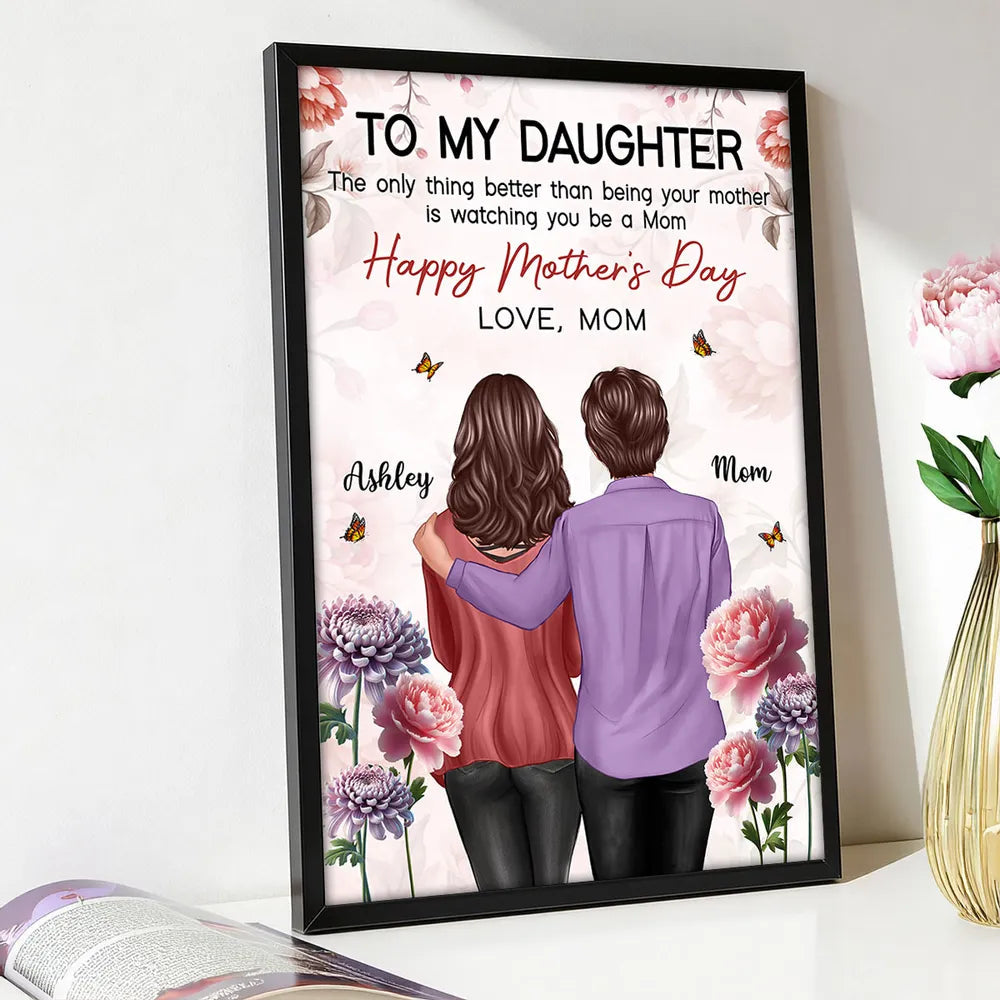 Personalized Mother's Day Daughter Gift - Custom Framed Art Poster or Canvas MagicInPrints