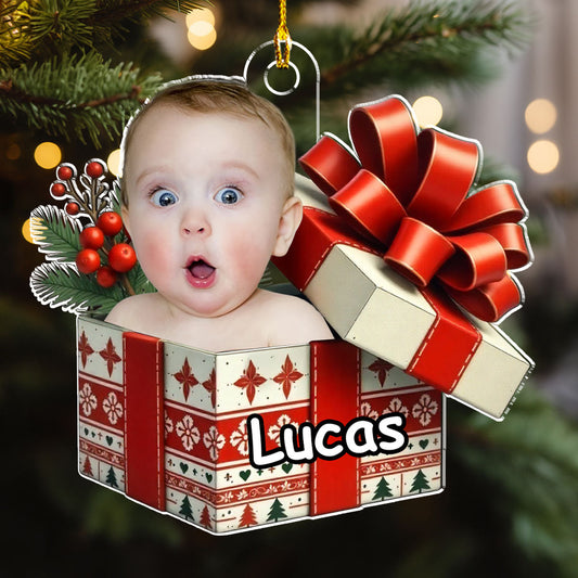 Personalized Baby Photo Christmas Ornament for Parents - Holiday Gift Ornament MagicInPrints