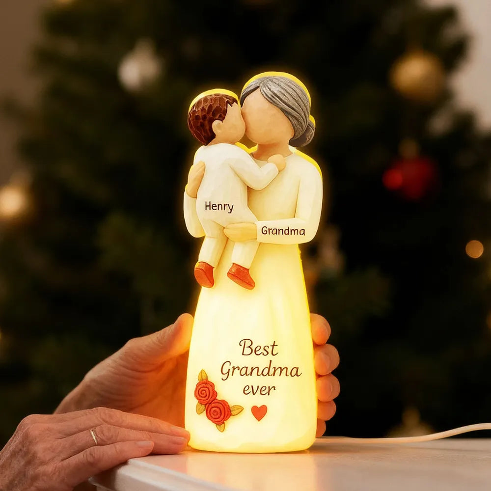 Personalized LED Night Light for Grandma - Heartfelt Gift for Christmas Plaque MagicInPrints