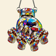 Load image into Gallery viewer, Fist Bump Suncatcher Ornament - A Personalized Gift for Grandpa Ornament PopCulturePrints
