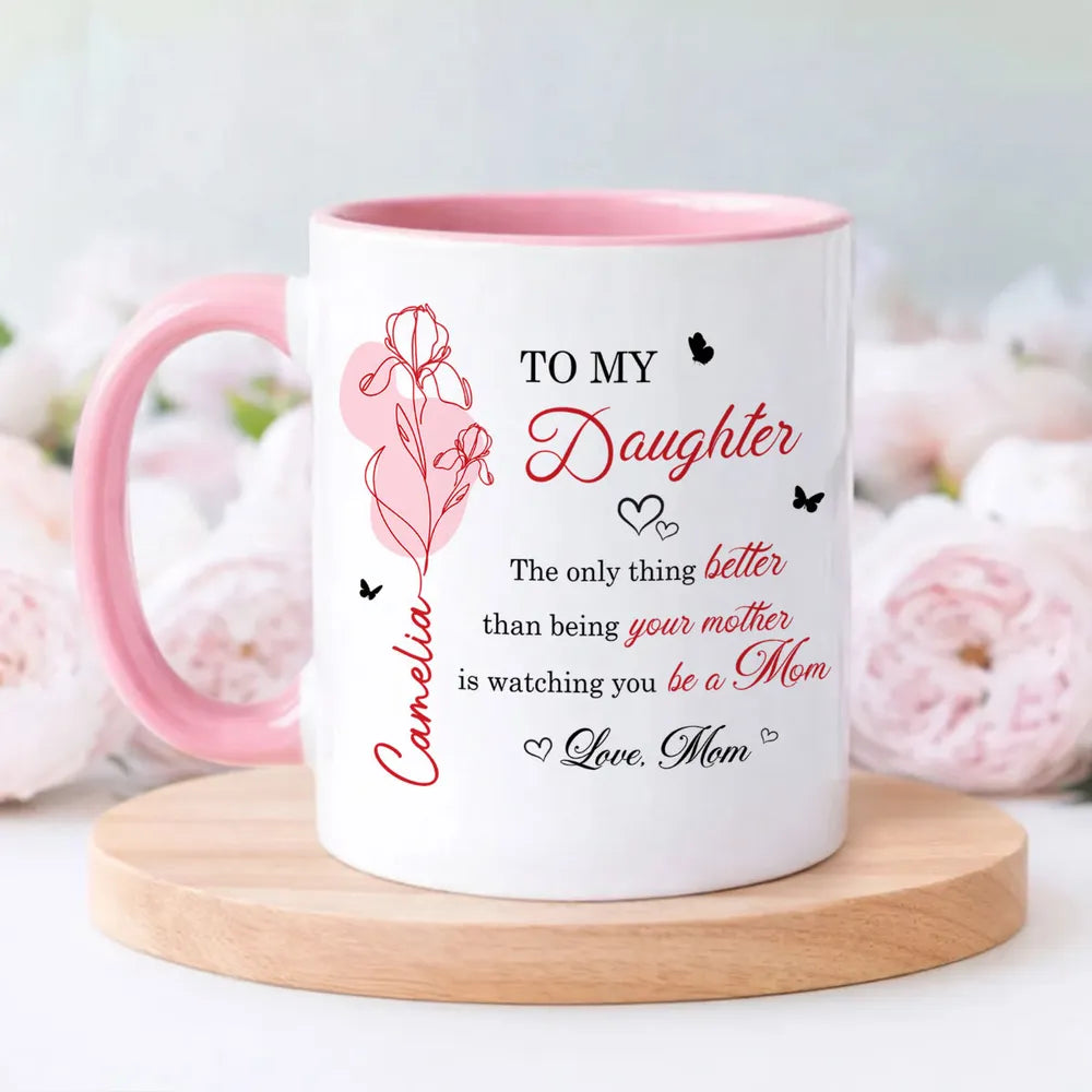 Personalized Ceramic Mug for Daughter - Heartfelt Mother's Day Gift Cup MagicInPrints