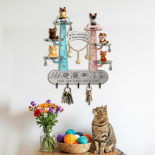Load image into Gallery viewer, “Have a good day, human servant” - Tiny Fluffy Cat Wood Key Hanger, Personalized Gift for Cat Lovers Wood Sign MagicInPrints
