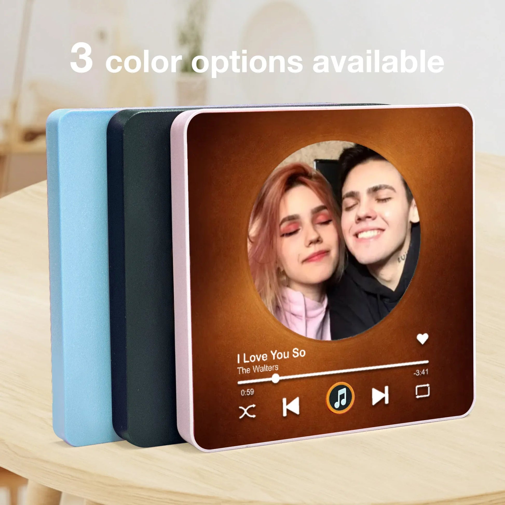 Custom Music Plaque for Couples with Photo and Song - Romantic Gift Fridge Magnet MagicInPrints