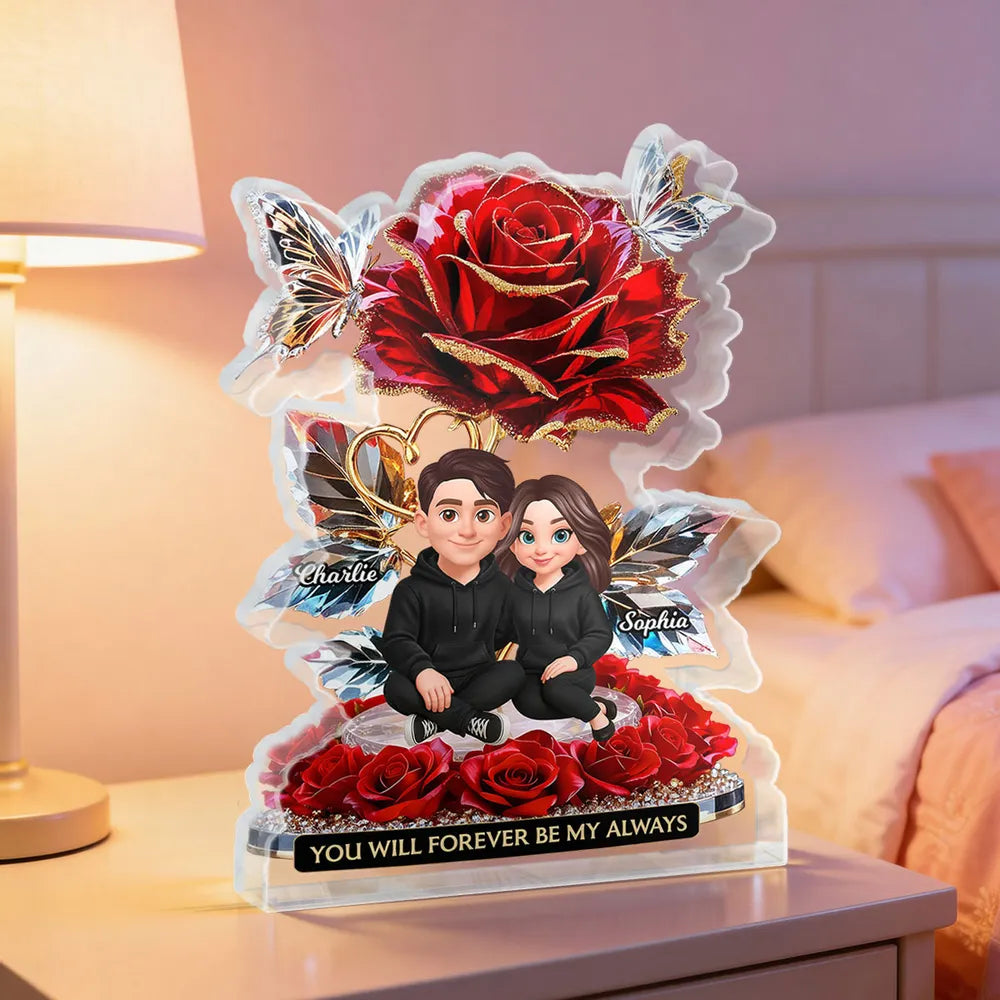 Custom Romantic Acrylic Plaque for Couples - Anniversary Gift Plaque MagicInPrints