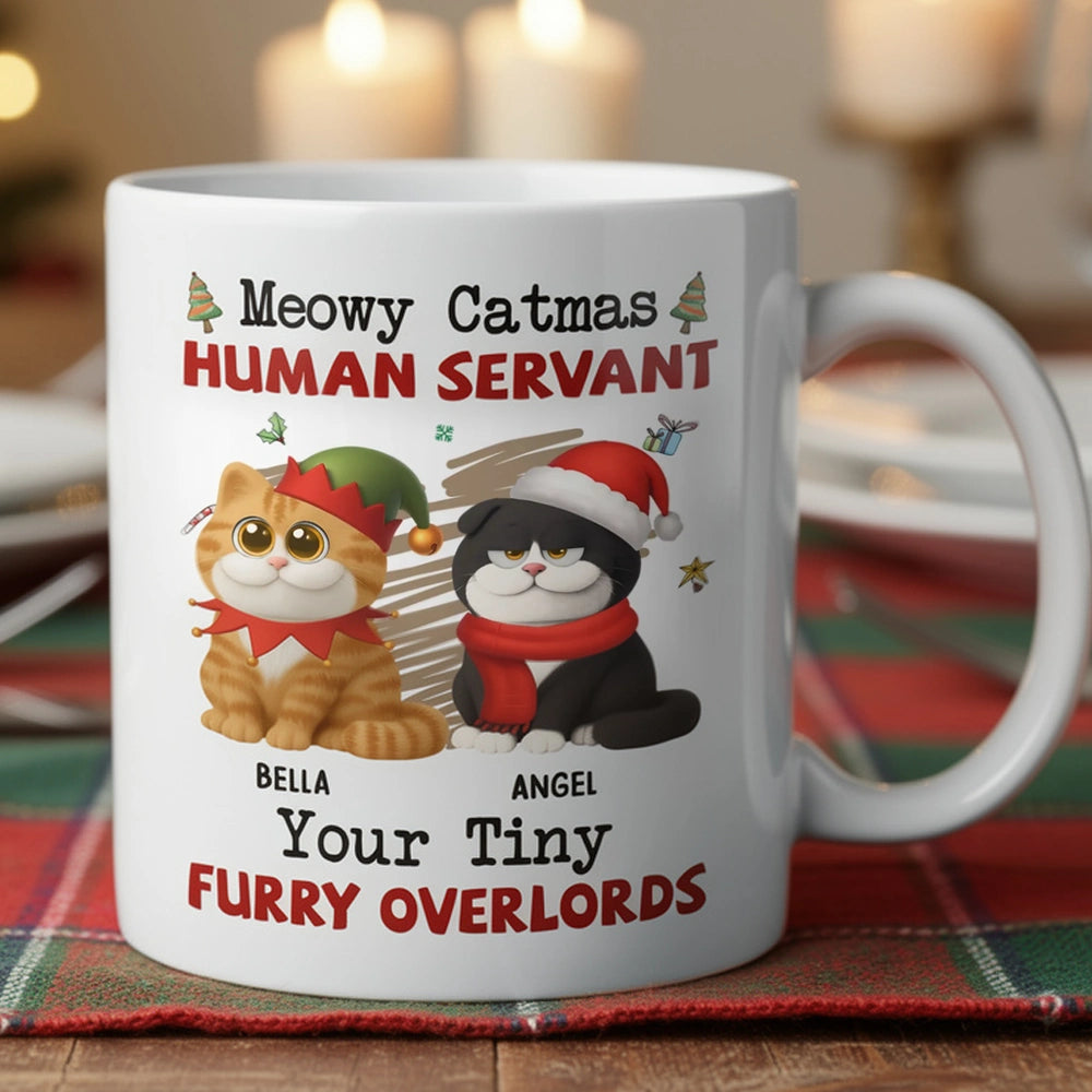 Personalized Cat Lover Christmas Mug - Meowy Catmas Gift for Pet Owners Cup MagicInPrints