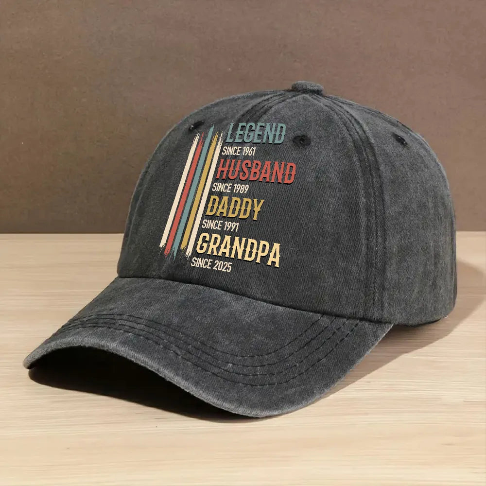 Personalized Dad Cap for Men - Legend Husband Daddy Grandpa Gift Hat MagicInPrints