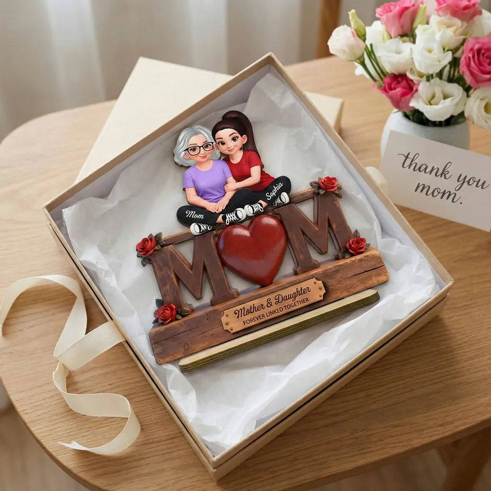 Personalized Mother Daughter Figurine Gift - Sentimental Home Decor for Mother's Day Plaque MagicInPrints
