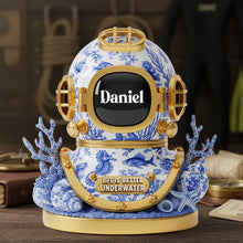 Load image into Gallery viewer, Dive Into Adventure - Personalized Acrylic Plaque for Scuba Divers Shaped Plaques MagicInPrints
