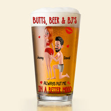 Load image into Gallery viewer, “Always Put Me In A Better Mood” - Personalized Beer Glass - Funny Gift for Couples Beer Glasses MagicInPrints

