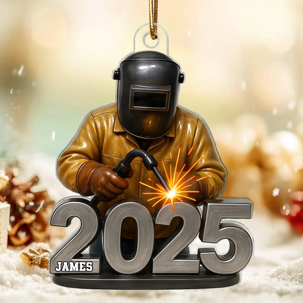 Personalized Welding Ornament for Christmas 2025 - Custom Name Gift Ornament MagicInPrints