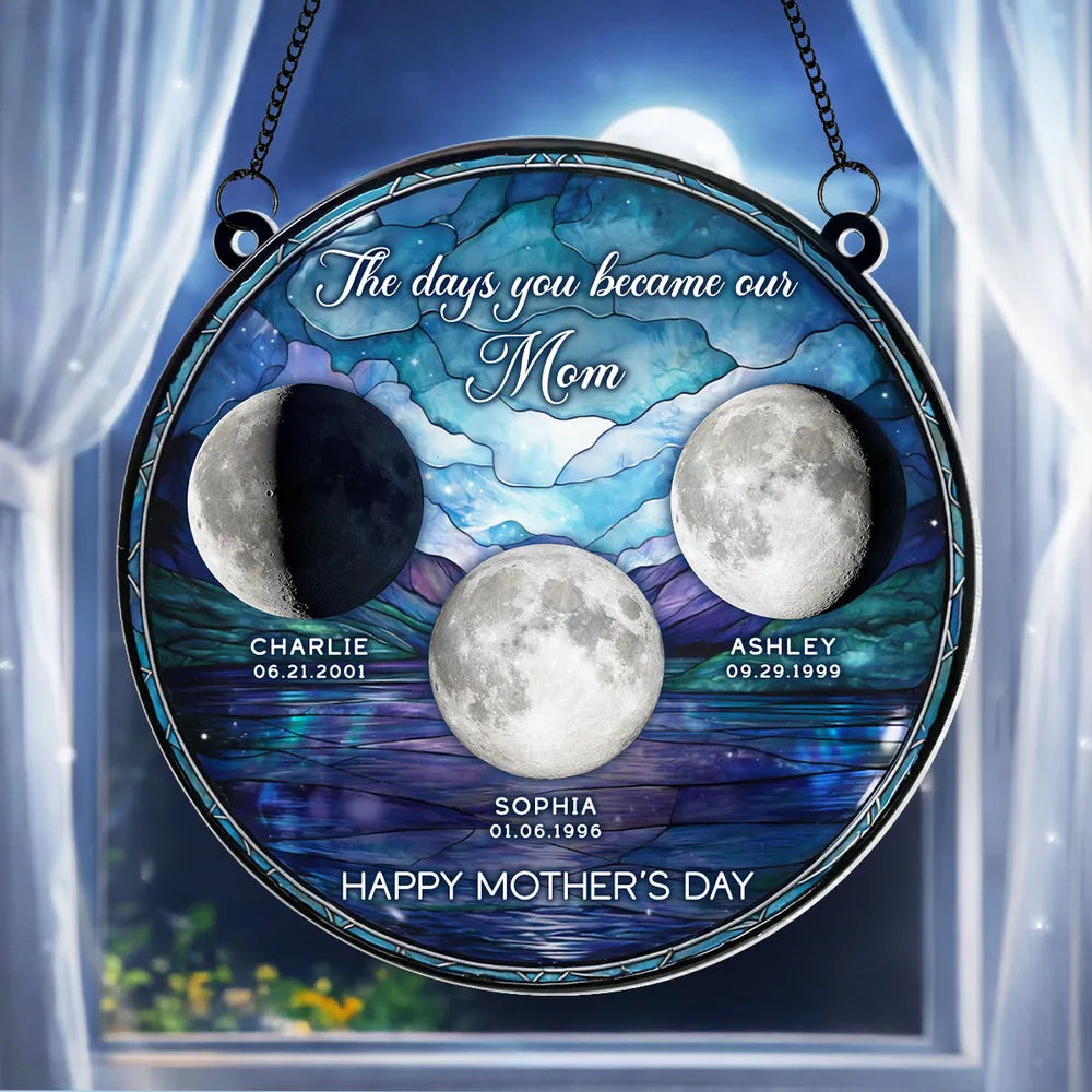 Personalized Moon Phase Wall Art for Mom - Mother's Day Gift Ornament MagicInPrints