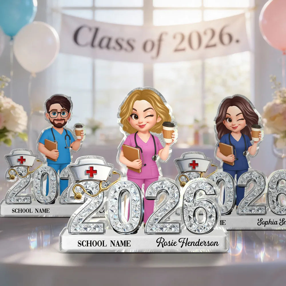Custom Nurse Graduation Acrylic Plaque 2026 - Personalized Gift for Nursing Graduates Plaque MagicInPrints