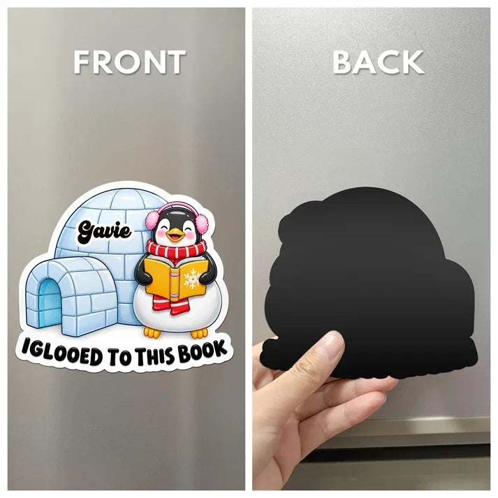 Personalized Acrylic Magnet Cute Reading Animals Gift for Book Lovers