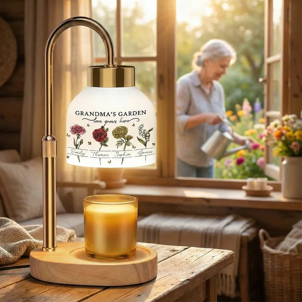 Personalized Grandma's Garden Lamp for Family - Sentimental Gift Lamp MagicInPrints