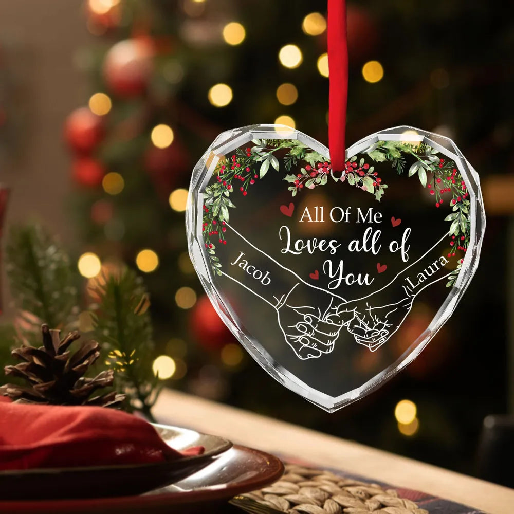 Personalized Heart Ornament for Couples with Custom Names - Christmas Gift Ornament MagicInPrints