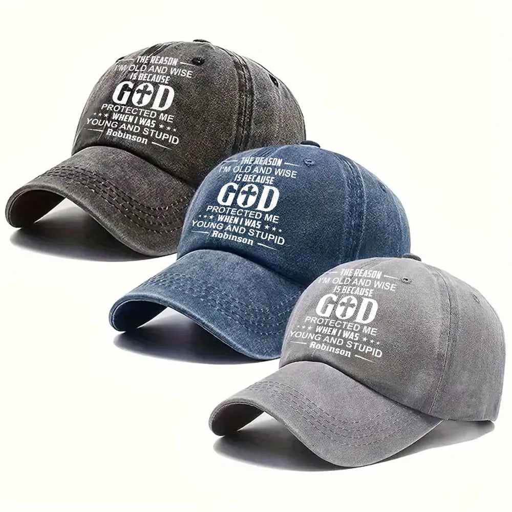 Personalized Embroidered Dad Hat for Men - Faithful Wisdom Gift Hat MagicInPrints