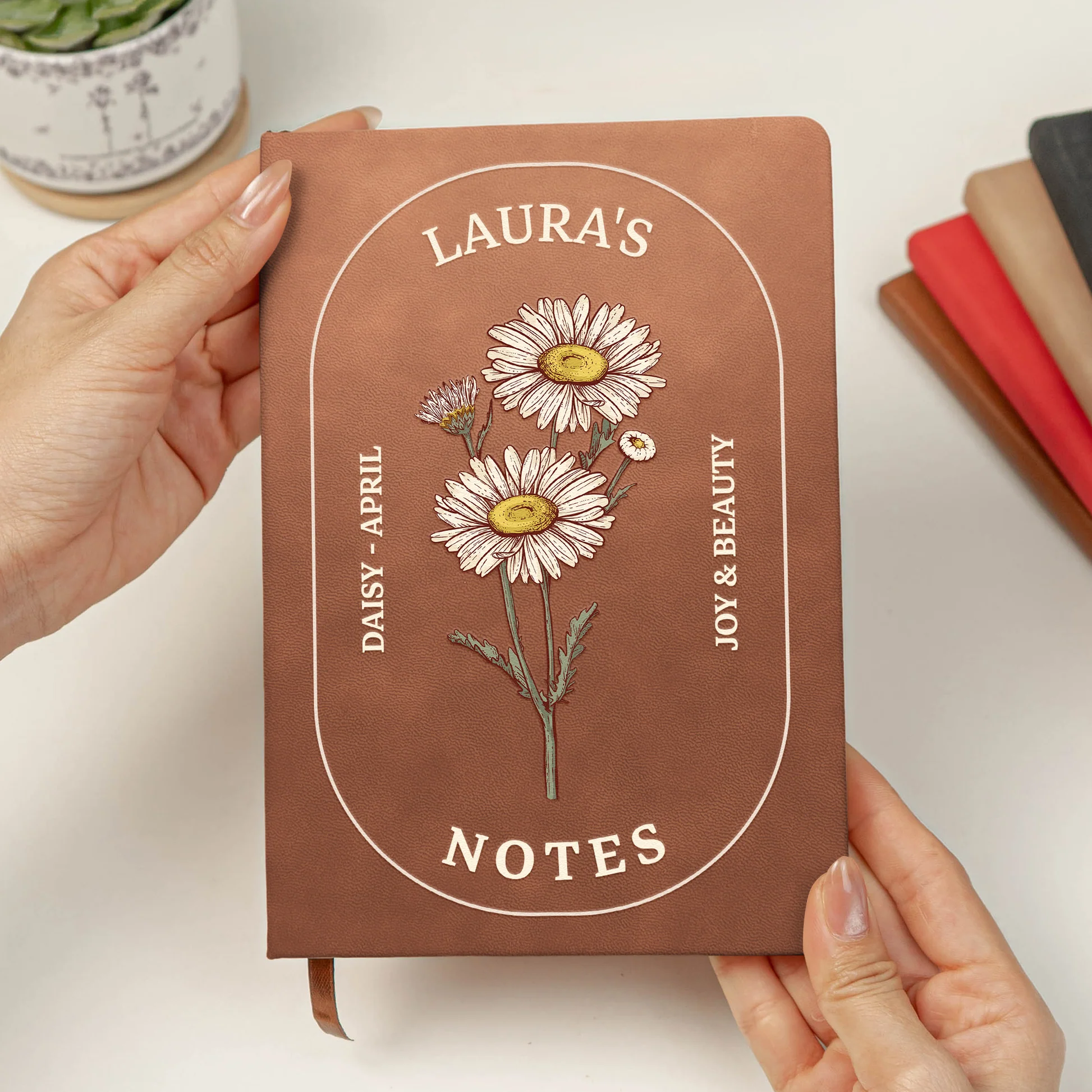 Personalized Floral Journal Notebook for Women - Custom Name and Birth Month Flowers Stationery MagicInPrints