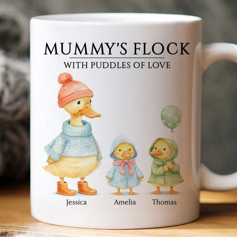 Personalized Family Duck Mug for Moms - Cute Gift for Mother's Day Cup MagicInPrints