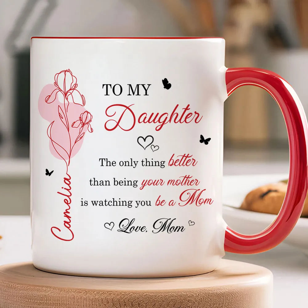 Personalized Ceramic Mug for Daughter - Heartfelt Mother's Day Gift Cup MagicInPrints