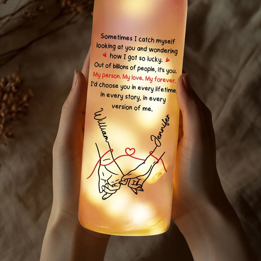 Personalized LED Wine Bottle Lamp for Couples - Romantic Gift Lamp MagicInPrints