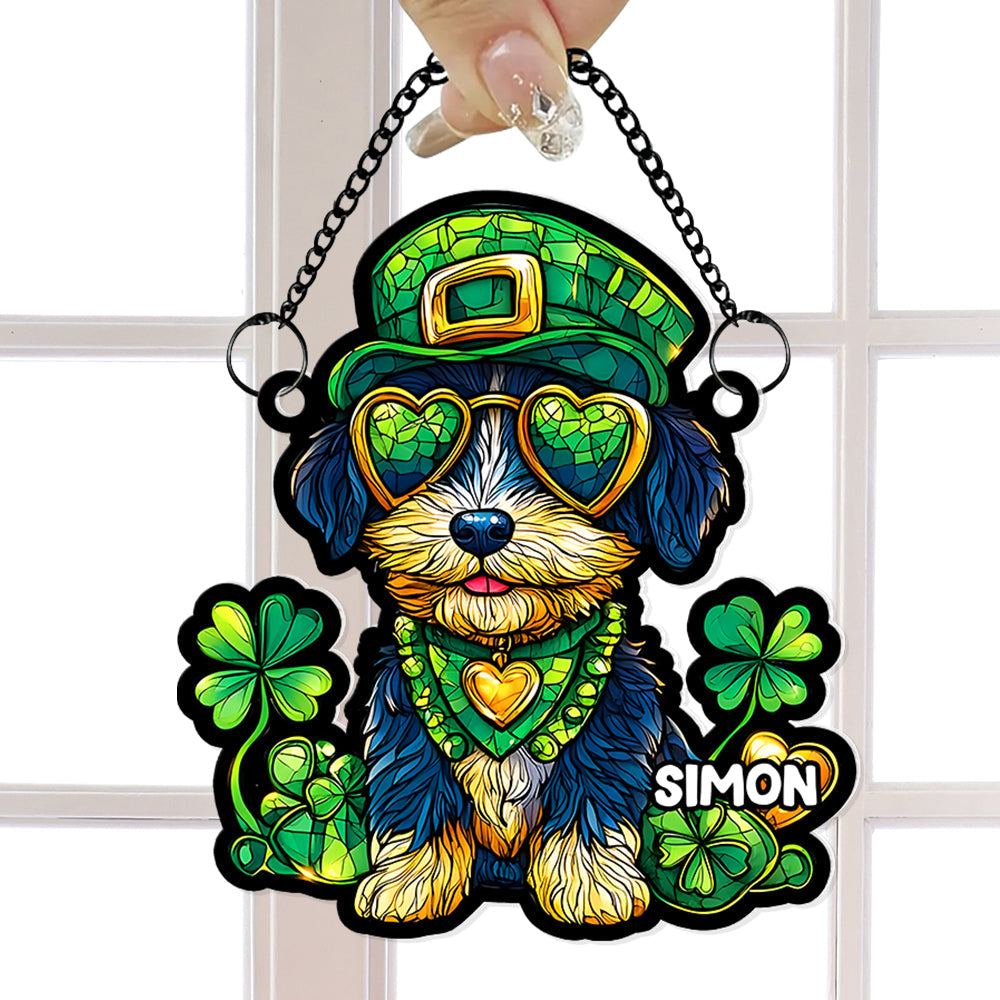 Personalized Corgi Acrylic Suncatcher for Dog Lovers - Patrick's Day Gift Ornament PopCulturePrints