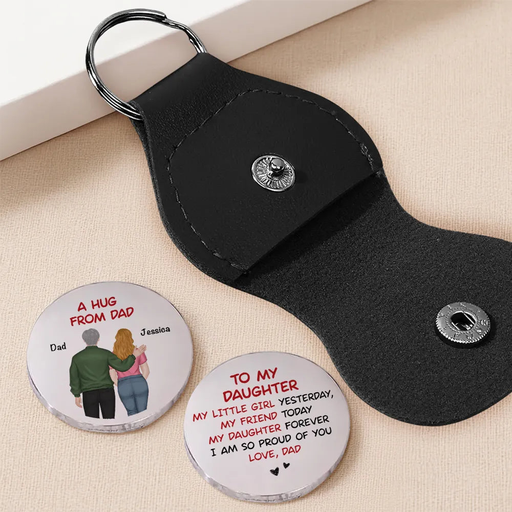 Personalized Keychain for Son - Heartfelt Message from Dad Keychain MagicInPrints