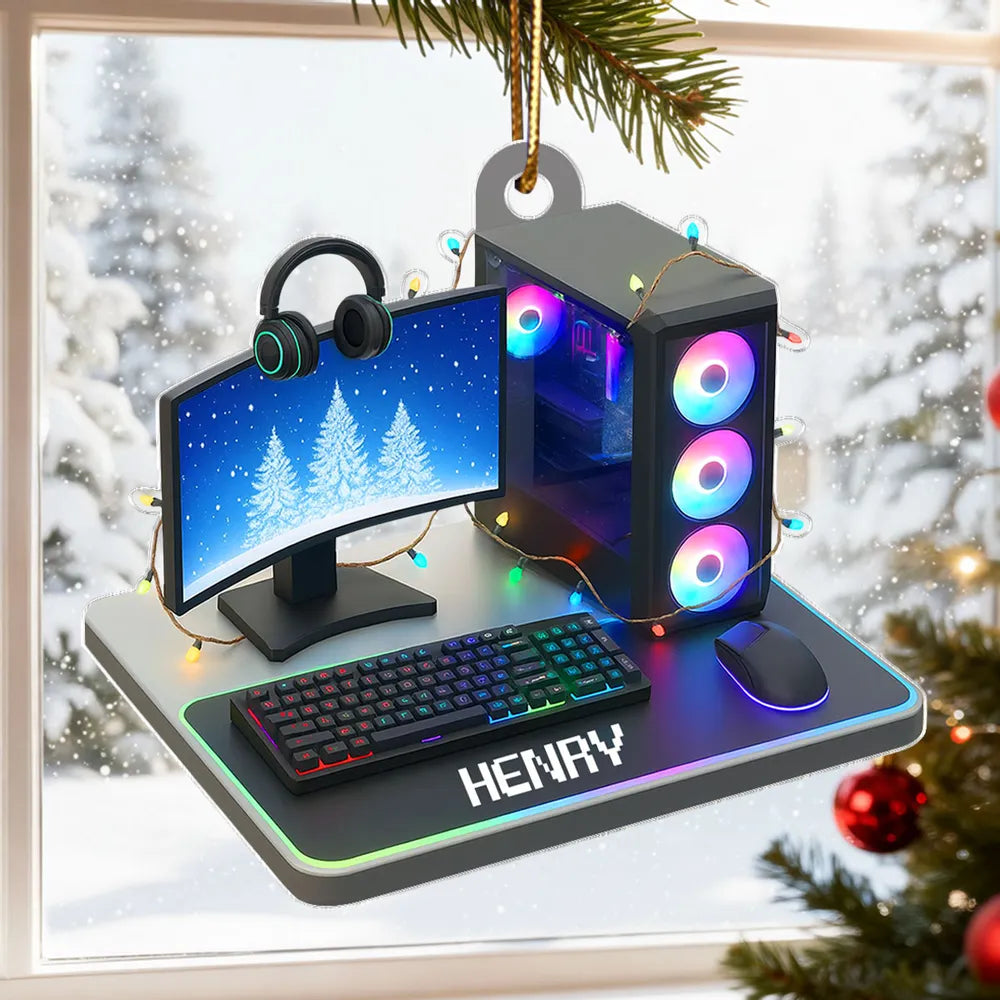 Personalized Gaming PC Ornament for Gamers - Holiday Decoration Ornament MagicInPrints