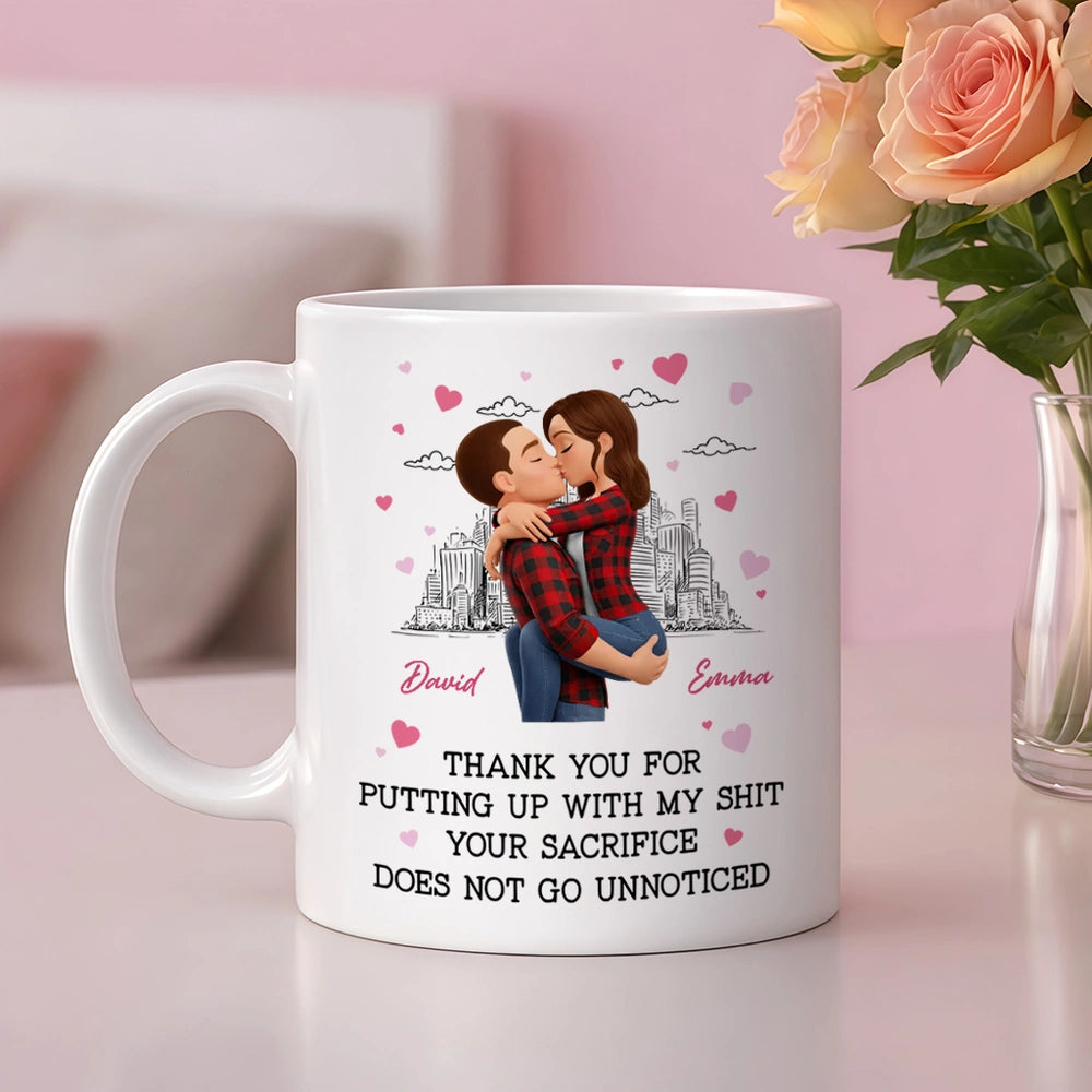 Personalized Romantic Couple Mug for Partner - Appreciation Gift Cup MagicInPrints