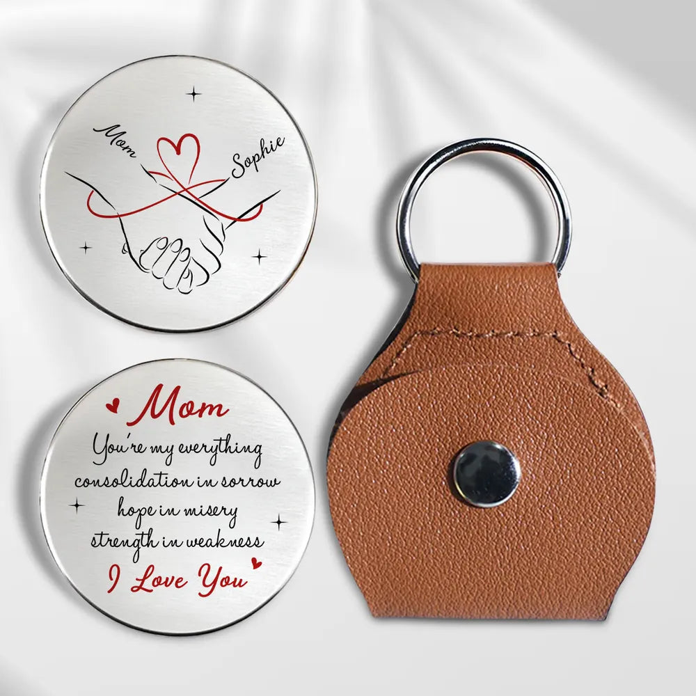 Personalized Keychain for Mom - Custom Engraved Keepsake with Heartfelt Message Keychain MagicInPrints