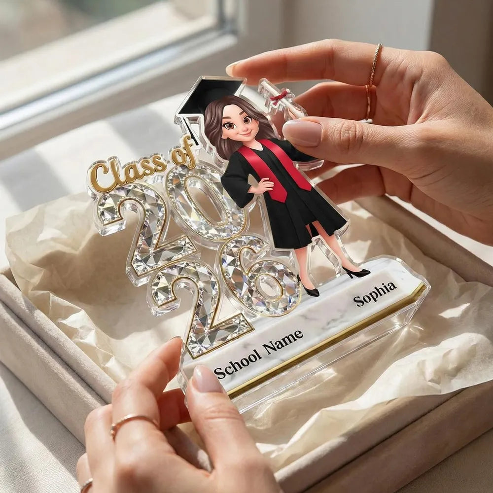 Personalized Graduation Keepsake for Class of 2026 - Custom Name and School Plaque MagicInPrints