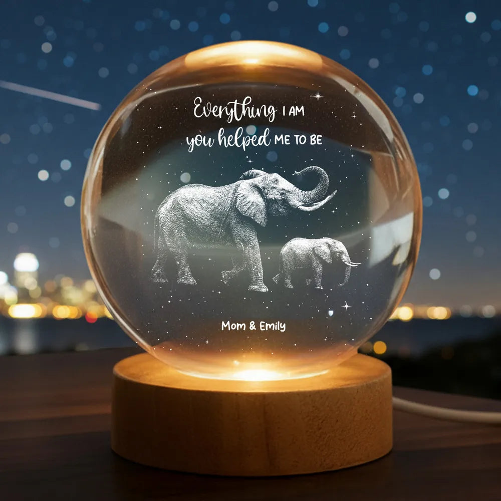 Personalized Elephant Night Light for Mom - Sentimental Gift Lamp MagicInPrints