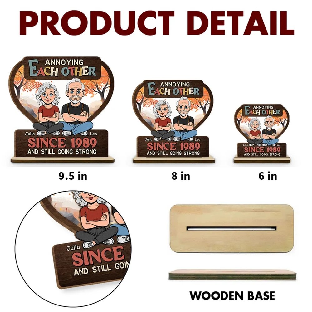 Personalized Anniversary Wooden Plaque for Couples - Fun Gift for Long-Lasting Love Plaque MagicInPrints