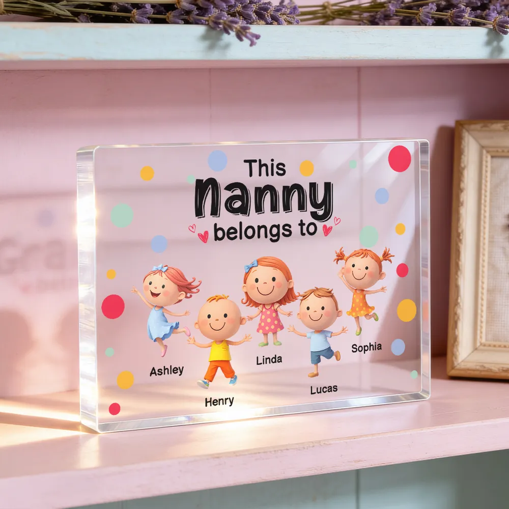 Personalized Nanny Acrylic Block Gift for Grandchildren - Sentimental Keepsake Plaque MagicInPrints