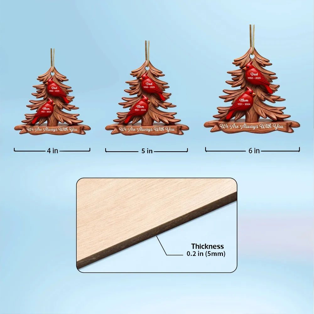 Personalized Memorial Ornament for Family - Cardinal Design Keepsake Ornament MagicInPrints
