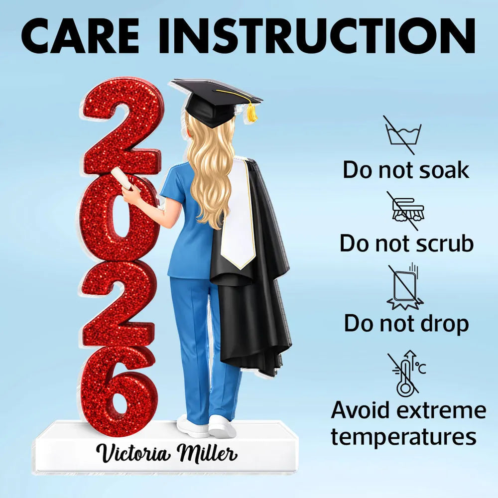 Personalized Graduate Nurse Figurine 2026 - Graduation Gift Plaque MagicInPrints