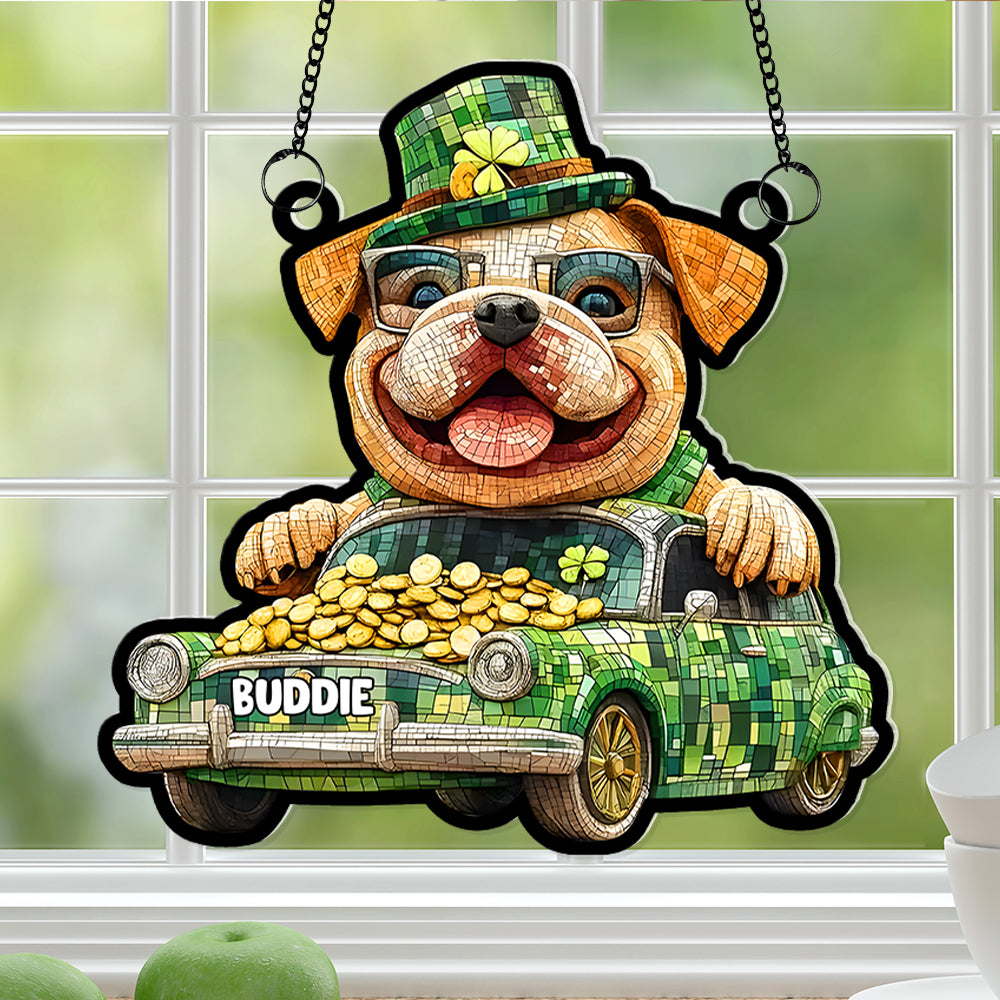 Personalized Corgi Acrylic Suncatcher for Dog Lovers - Patrick's Day Gift Ornament PopCulturePrints