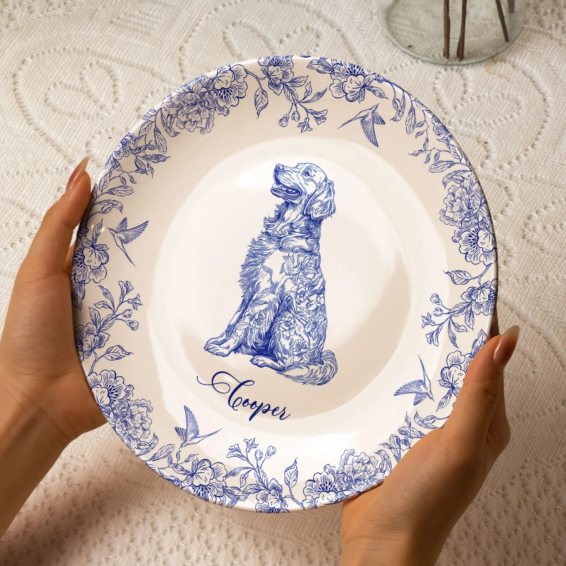 Personalized Dog Portrait Ceramic Plate for Pet Lovers - Home Decor Gift Plaque MagicInPrints