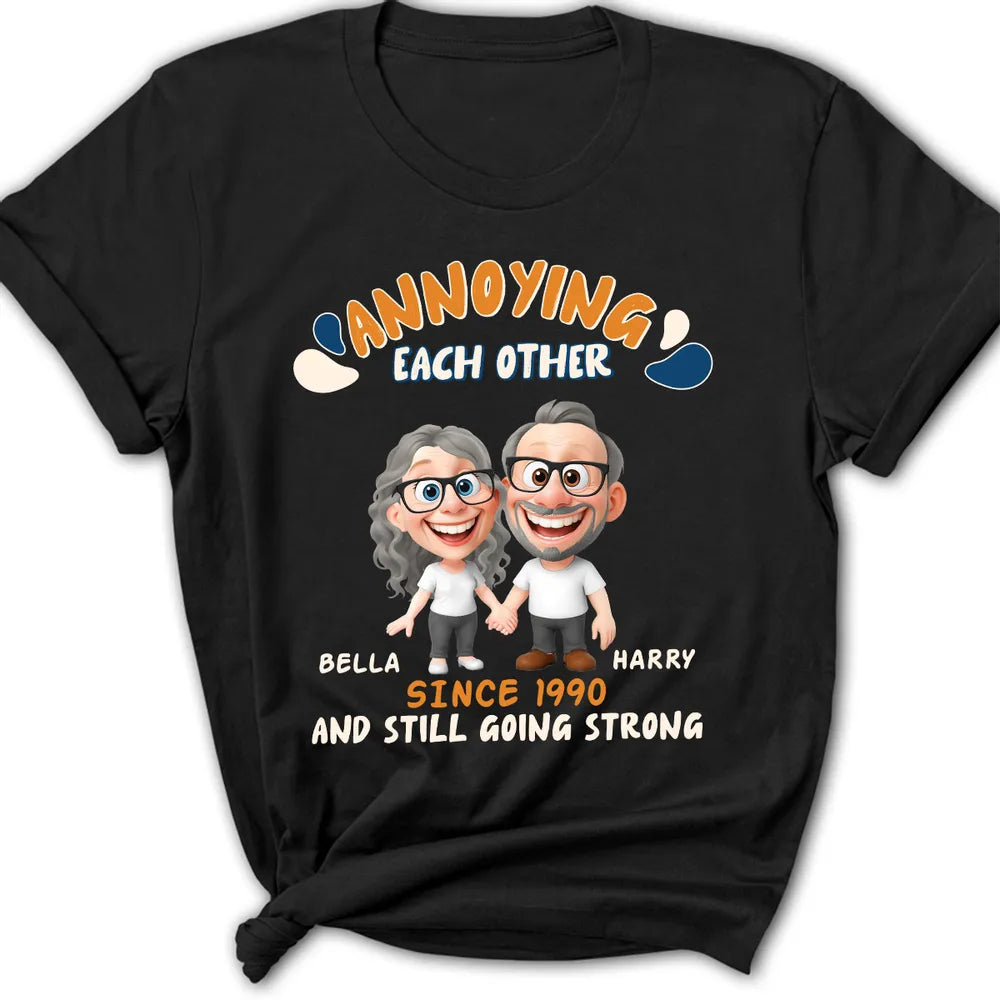 Personalized Couple T-Shirt for Anniversaries - Fun Cartoon Design Cloth MagicInPrints