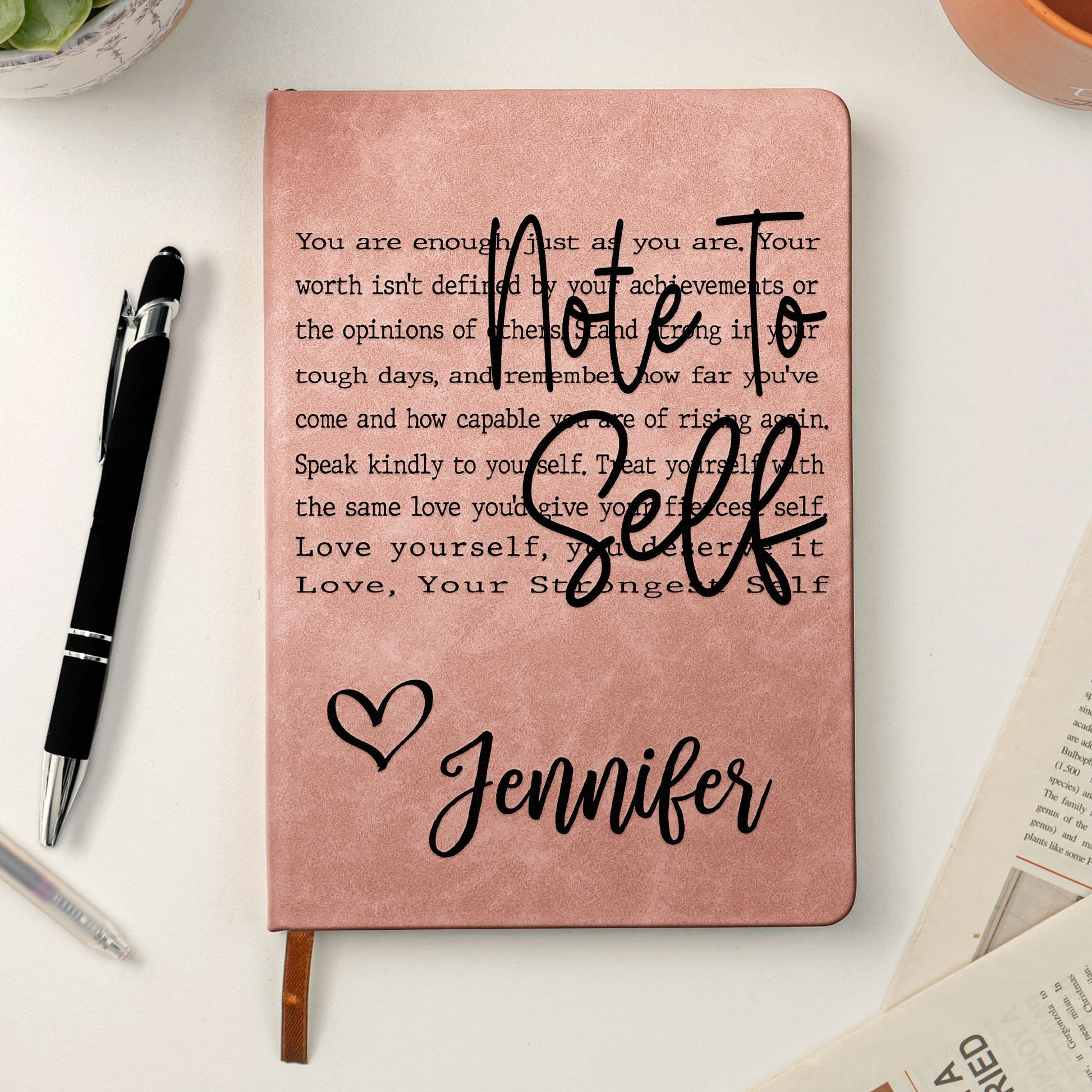 Personalized Leather Journal for Women with Inspirational Quote - Perfect Gift for Self-Reflection Stationery MagicInPrints